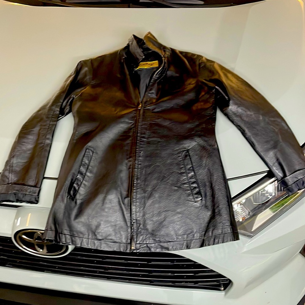 Vintage black leather jacket